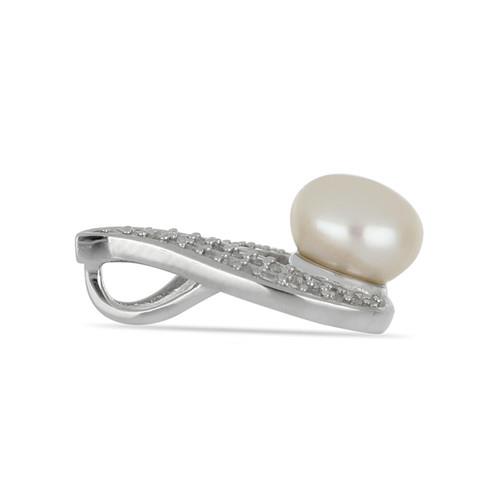 BUY 925 SILVER NATURAL WHITE PEARL GEMSTONE PENDANT